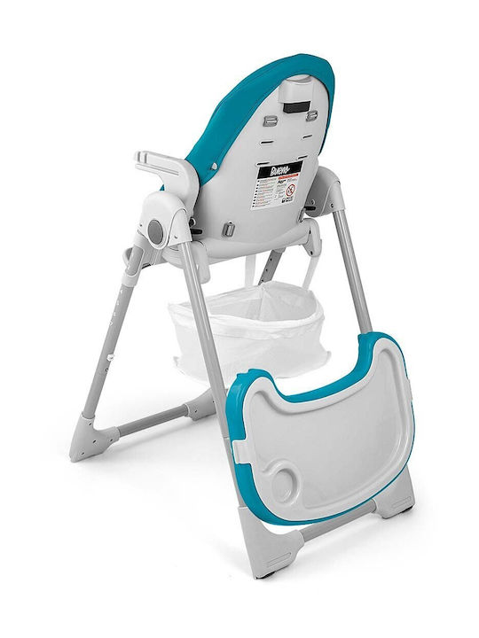 Milly Mally Bueno Foldable Baby Highchair 2 in 1 with Adjustable Height Ocean