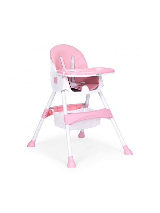Ecotoys Klappbarer Baby Hochstuhl Pink