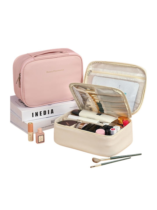 Ecarla Pink Eco-leather Wash Bag Ks146r