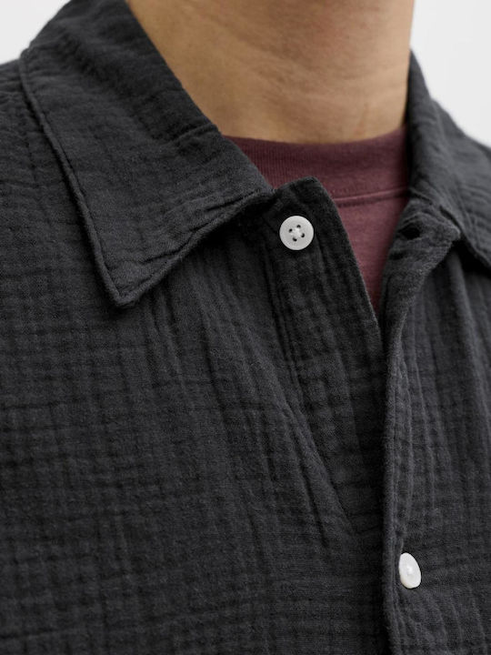 Short Sleeve Shirt in Regular Fit Black