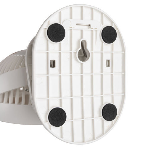 Ventilator De Birou Wireless Zola 3 Niveluri De Viteză Mod Val 5 W Rotire 360° Montare Cu Clip Cablu Usb Reîncărcabil Alb