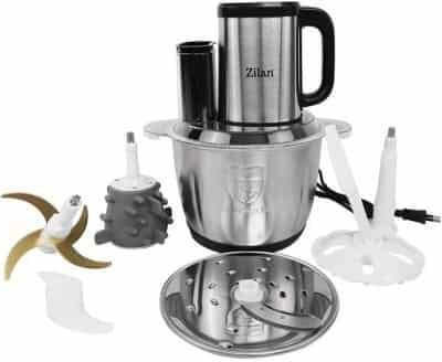 Zilan Procesor Alimentar Multifuncțional 500W Cu Recipient 3lt Și Vas Blender Gri
