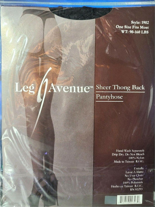 Leg Avenue Dresuri Sexy Tip Tanga Transparent Negru