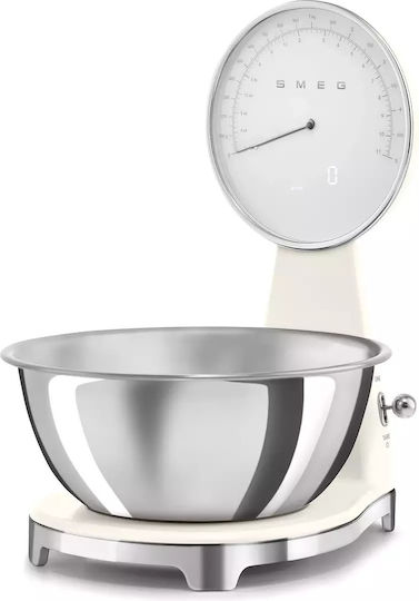 Smeg Ψηφιακή Ζυγαριά Κουζίνας με Κάδο έως 5kg Μπεζ