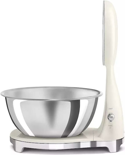 Smeg Ψηφιακή Ζυγαριά Κουζίνας με Κάδο έως 5kg Μπεζ