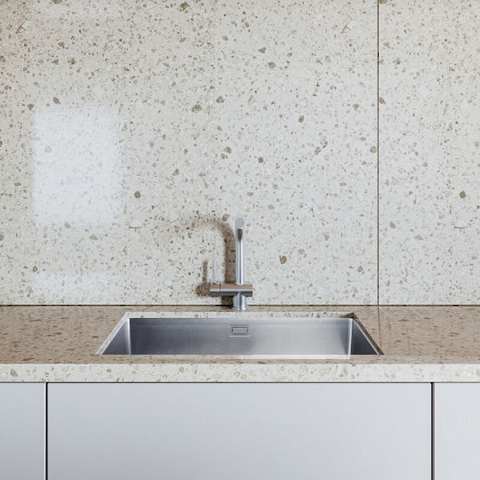 Ein-Kammer Küchenspüle Lanilia Evier 74.1 Flächenbündig montiert Inox 74x44cm Silber Ein-Kammer Küchenspüle Lanilia Evier 74.1 Flächenbündig montiert Inox 74x44cm Silber