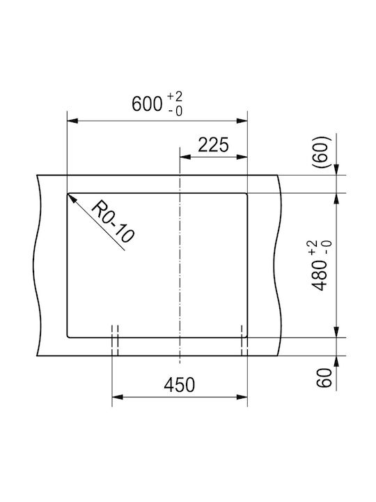 Franke Eingebauter Küchenspüle Inox M50xP62cm Graues