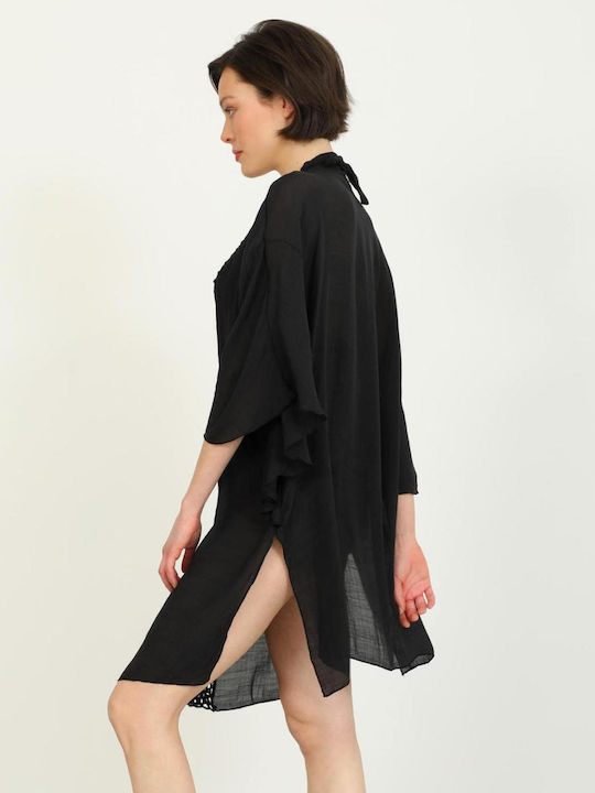 Doca Women's Beach Caftan Black