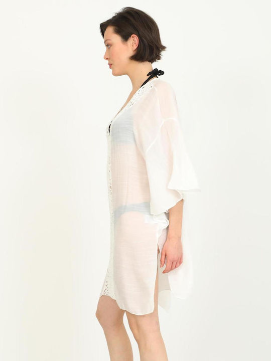 Doca Women's Beach Caftan White
