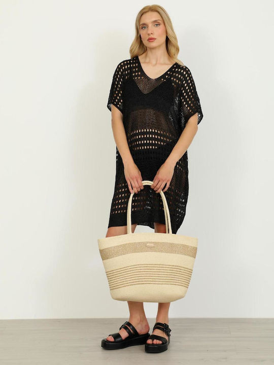 Doca Caftan De Plajă Pentru Femei Negru