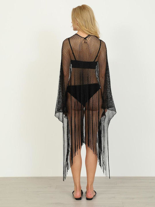 Doca Caftan De Plajă Pentru Femei Negru