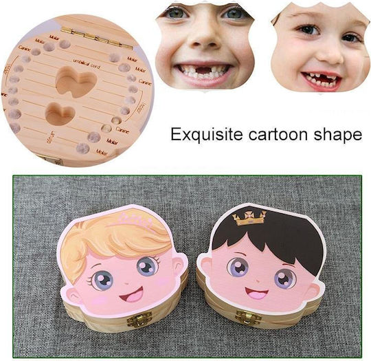 Baby Tooth Box made of Wood for Girl
