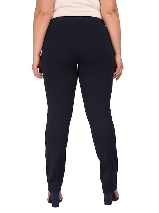 Damen Stoffhose mit Gummiband Blau