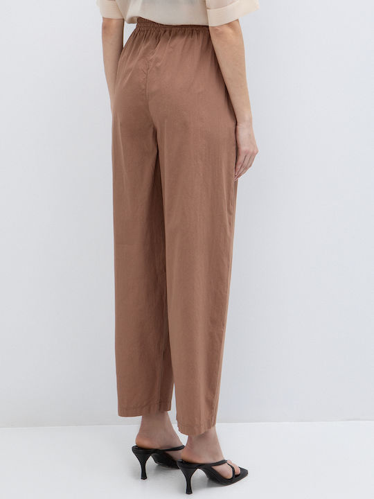 Pantaloni Dama Tesatura Bej