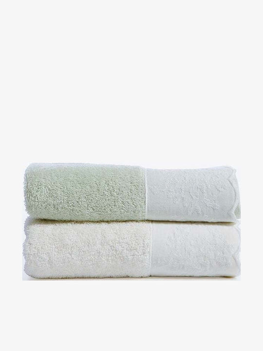Nef-Nef Homeware Set Badetücher 3 Stück Calma Grüne Gewicht 500gr/m²