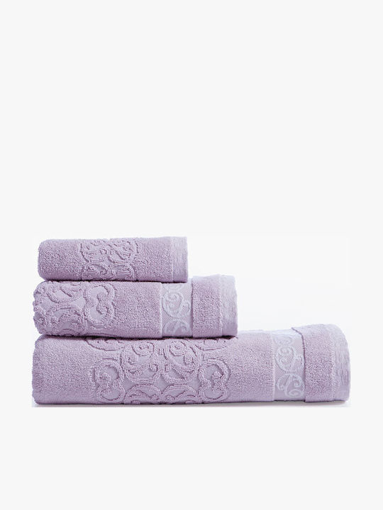 Nef-Nef Homeware Handtuch Zaphira 30x50cm Mauve Gewicht 550gr/m²