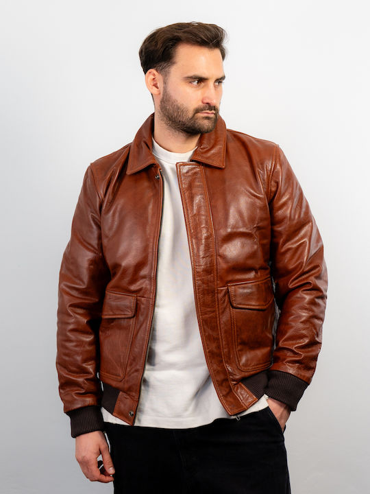 Leder Jacke Braun