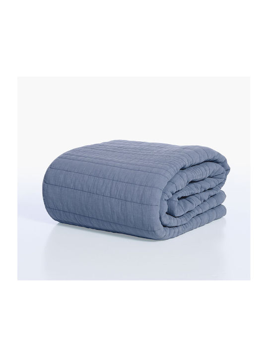 Nef-Nef Homeware Κουβερλί Υπέρδιπλο Βαμβακερό Μπλε 230x240cm