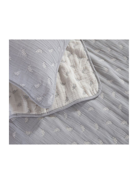 Nef-Nef Homeware Surreal Κουβερλί Υπέρδιπλο Βαμβακερό Γκρι 230x240cm