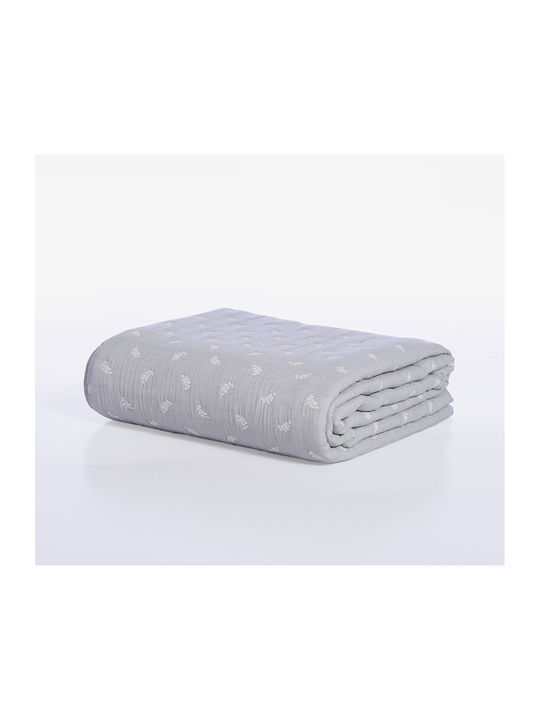 Nef-Nef Homeware Surreal Κουβερλί Υπέρδιπλο Βαμβακερό Γκρι 230x240cm