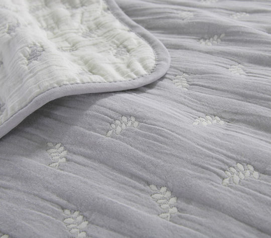 Nef-Nef Homeware Surreal Coverlet Double Cotton Gray 230x240cm