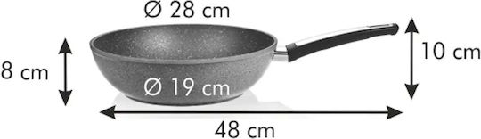 Tescoma Wok από Αλουμίνιο με Επίστρωση από Πέτρα 28cm