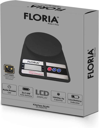 Cantare De Bucatarie Digitală Până La 10kg Neagră