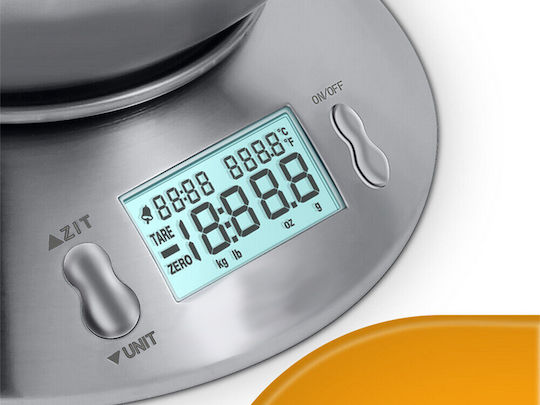 Ψηφιακή Ζυγαριά Κουζίνας με Κάδο έως 5kg Ασημί