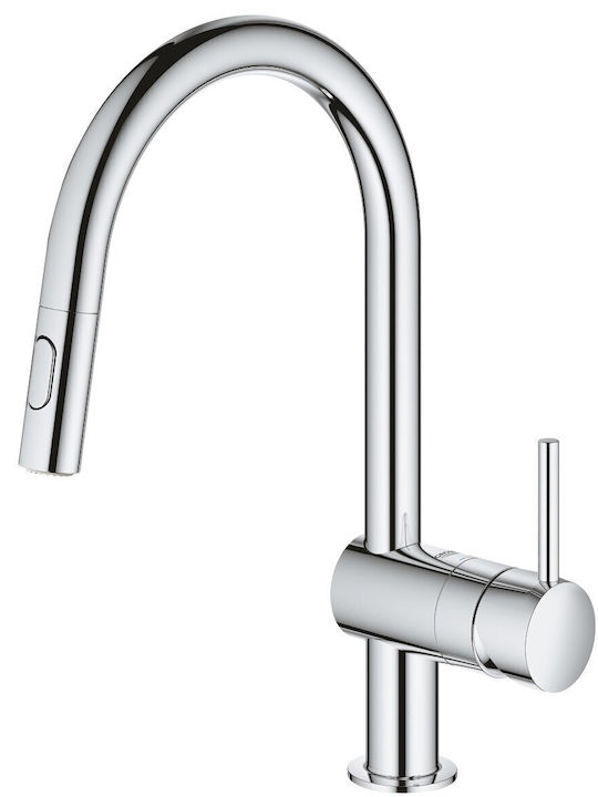 Grohe Küchenarmatur Zähler mit Abnehmbare Dusche in Silber Grohe Küchenarmatur Zähler mit Abnehmbare Dusche in Silber