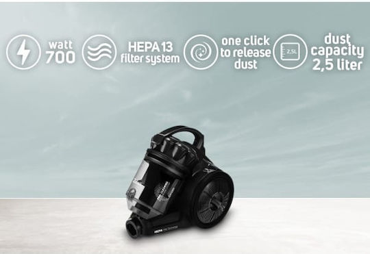 Zilan ZLN3300 Aspirator 700W cu sac 2.5lt Neagră