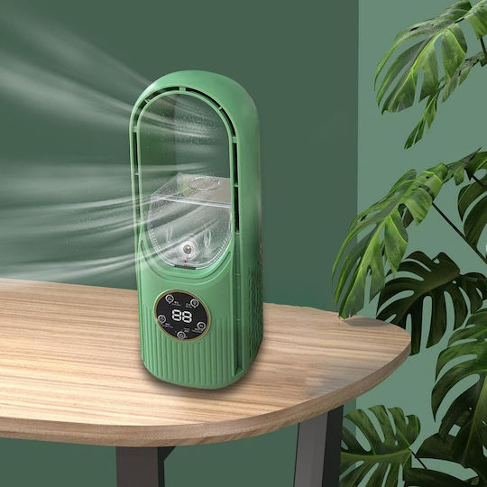 Ventilator USB Cu Apă și Iluminare Fără Lamele Verde ZK11603QWS32VERDE