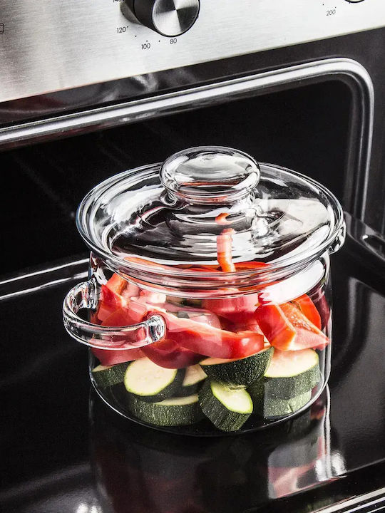 Simax Dutch Oven Round Glass 2lt 1pcs