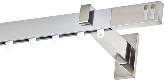 Anartisi Astoria Einweg Vorhangschiene Nickel Satinet 160εκ.