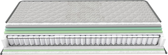 Greco Strom Scheme Semi-double Ergonomic Mattress 130x200cm with Pocket Springs & Pillow-top