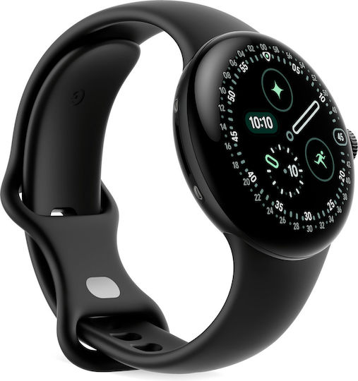 Google Pixel Watch 4 Aluminium 41mm με Παλμογράφο (Matte Black Aluminium Case/Obsidian Active Band)