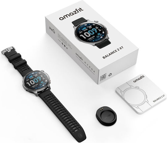 Amazfit Balance 2 XT 47mm Waterproof Smartwatch with Heart Rate Monitor (Black)