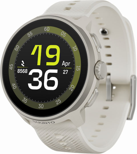 Suunto Run Stainless Steel 46mm Smartwatch with Heart Rate Monitor (Frost Gray)