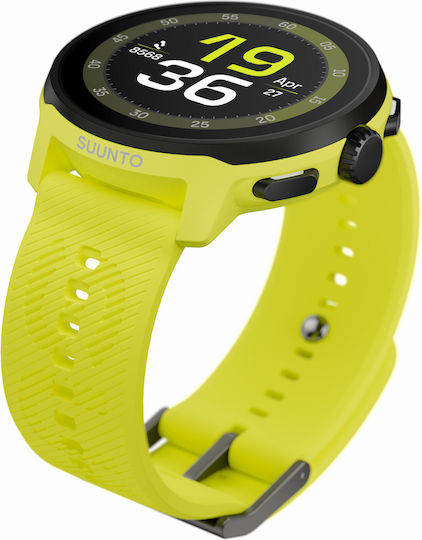 Suunto Run Stainless Steel 46mm Smartwatch with Heart Rate Monitor (Lime)