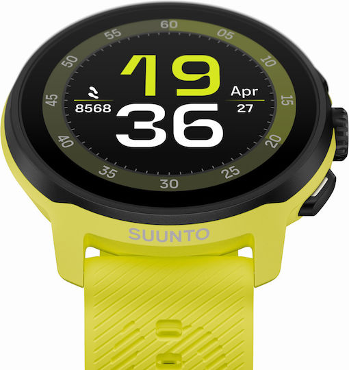 Suunto Run Stainless Steel 46mm Smartwatch with Heart Rate Monitor (Lime)