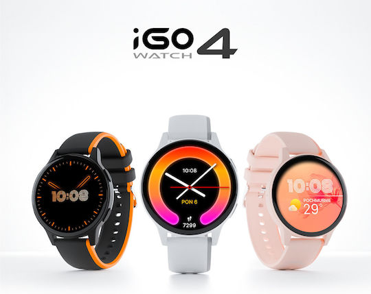 Forever iGo Watch 4! JW-600 46mm με Παλμογράφο (Λευκό - Large)