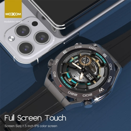 Moxom MX-WH08 Smartwatch με Παλμογράφο (Μαύρο)