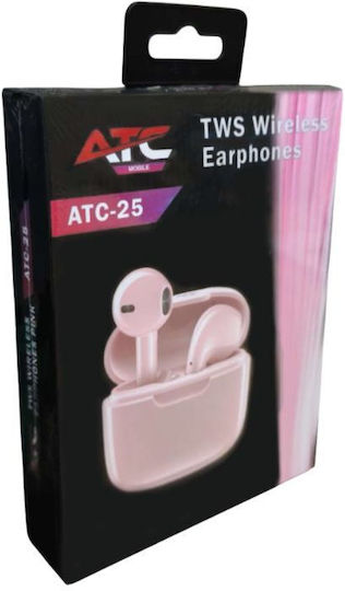ATC ATC-25 In-Ear Bluetooth-Freisprecheinrichtung Kopfhörer mit Ladeetui Rosa