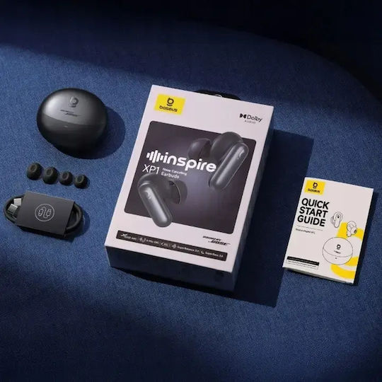 Baseus Inspire XP1 In-ear Bluetooth Handsfree Earphones with Sweat Resistance and Charging Case Black