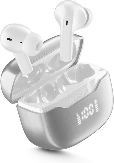 Cellular Line Key Pro ENC In ear Bluetooth хендсфри Слушалки с Кутийка за Зареждане Бял