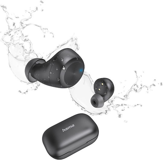 HAMA Spirit Chop II In ear Bluetooth хендсфри Слушалки с Устойчивост на Пот и Кутийка за Зареждане Черен