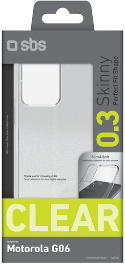 SBS Skinny Cover Silicone Transparent Back Cover Compatible with Motorola Moto G06