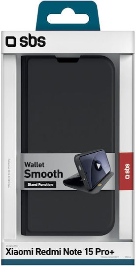 SBS Smooth Wallet Σιλικόνης Μαύρο (Redmi Note 15 Pro+ / Poco M8 Pro)