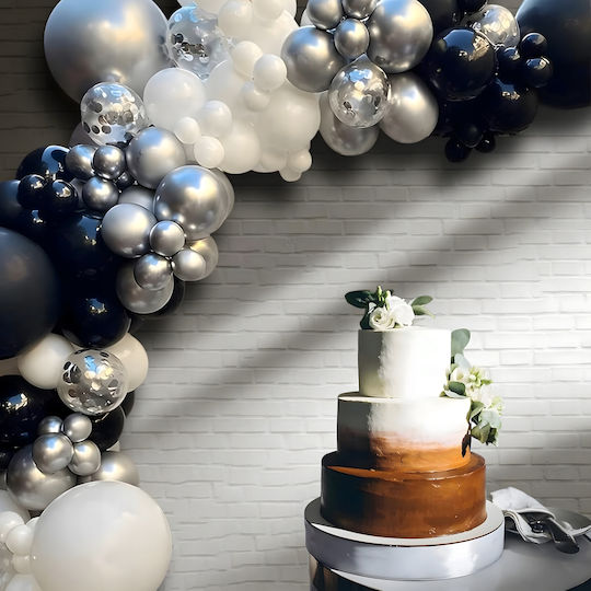 Zusammensetzung mit 20 weißen Luftballons