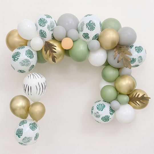 Zusammensetzung mit 52 Luftballons Nummern 1 Grüne