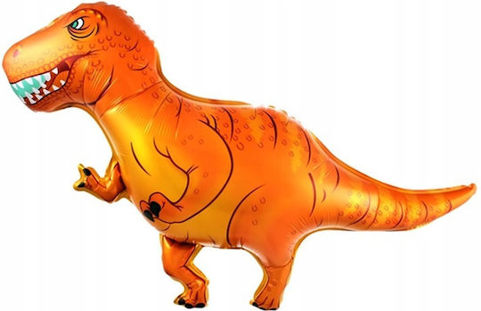 Set 5 Baloane Rotunde Zi De Naștere Dinozauri Folie Roșii Jumbo 104 cm